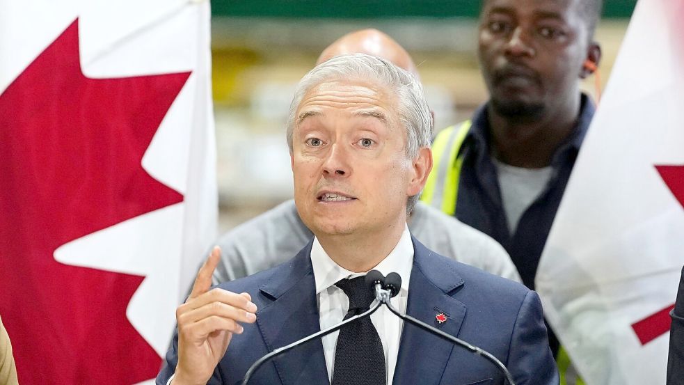 Kanadas Finanzminister Francois-Philippe Champagne hat Details für Gegenzölle auf US-Importe bekanntgegeben. Foto: Justin Tang