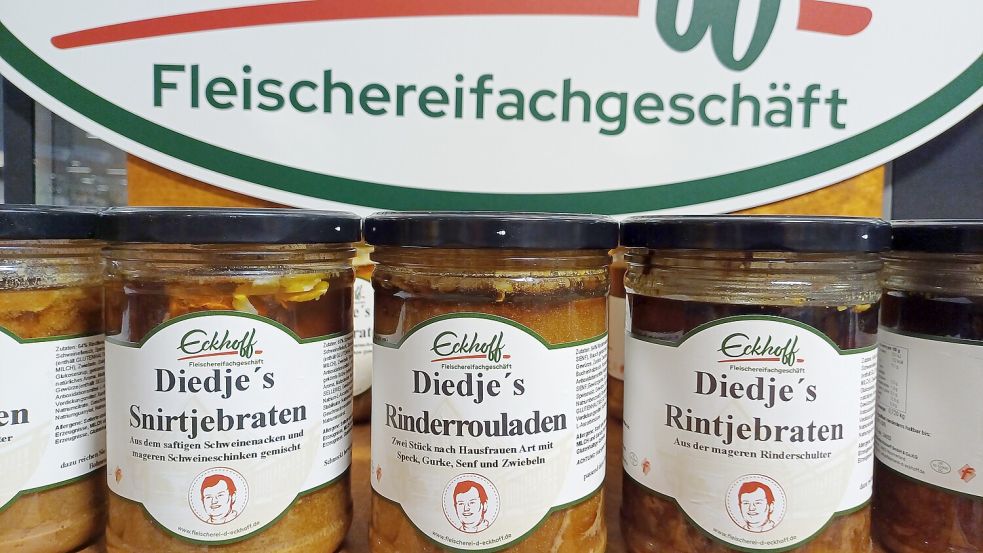 Neben Aufschnittware und Grillfleisch bietet die Fleischerei Eckhoff auch eingekochte Gerichte in Weckgläsern sowie Suppen und Eintöpfe aus eigener Herstellung an. Foto: privat