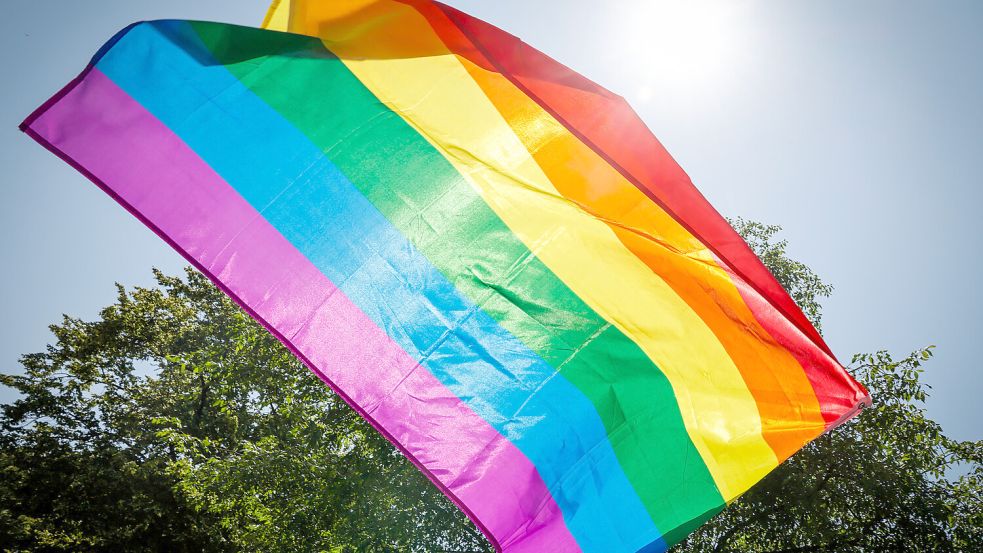 Regenbogenflaggen gehören zu den Symbolen der queeren Community. Foto: DPA