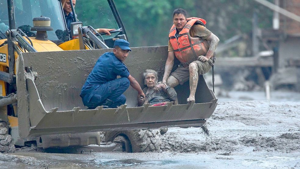 Die Sturzflut ereignete sich in der Grenzregion zwischen China und Nepal. Foto: Niranjan Shrestha
