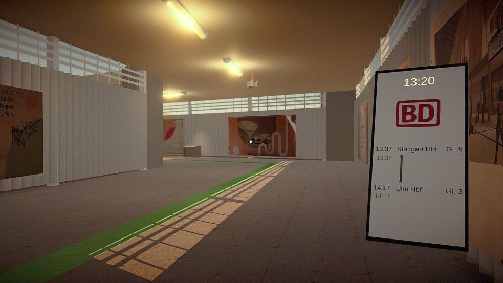 Im Videospiel wird der Tunnel als langer dunkler Gang dargestellt. Foto: Hanging Gardens Interactive/dpa