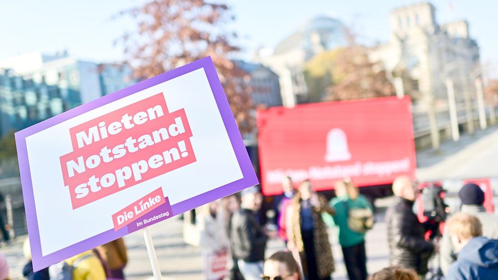 Die Linke hat die Bezahlbarkeit von Mietwohnungen zum Topthema erklärt. (Archivbild) Foto: Sebastian Gollnow