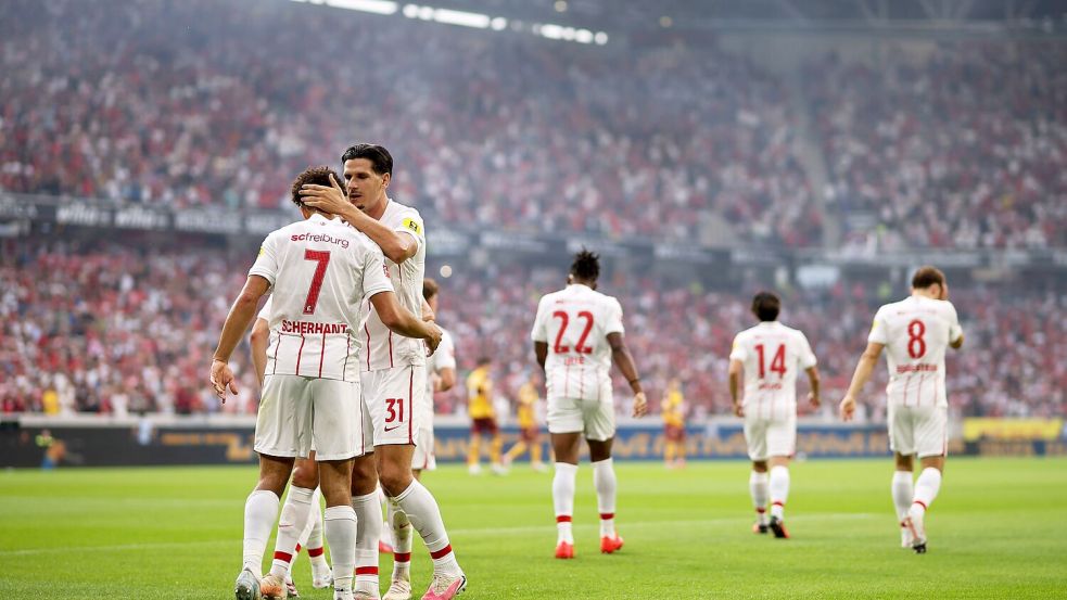 In den Playoffs setzte sich Freiburg souverän gegen Motherwell durch. Foto: Philipp von Ditfurth