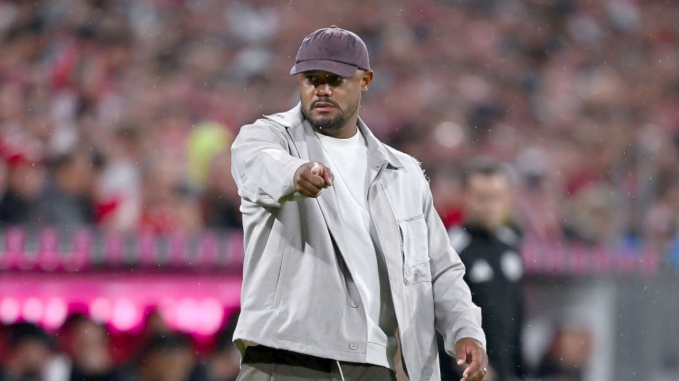 Der „Boss“ und Antreiber am Spielfeldrand: Vincent Kompany. Foto: Sven Hoppe