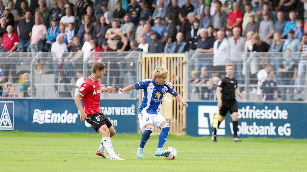 Toshiaki Miyamoto trifft mit Kickers Emden auf Hannover 96 II. Foto: Jens Doden/Emden