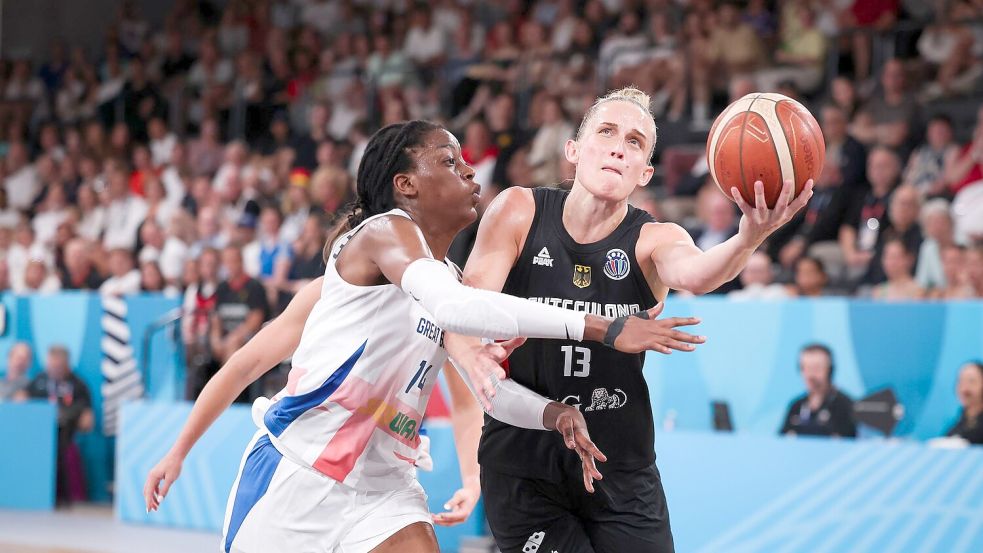 Auf Leonie Fiebich wird es bei der Basketball-WM ganz besonders ankommen. (Archivbild) Foto: Christian Charisius