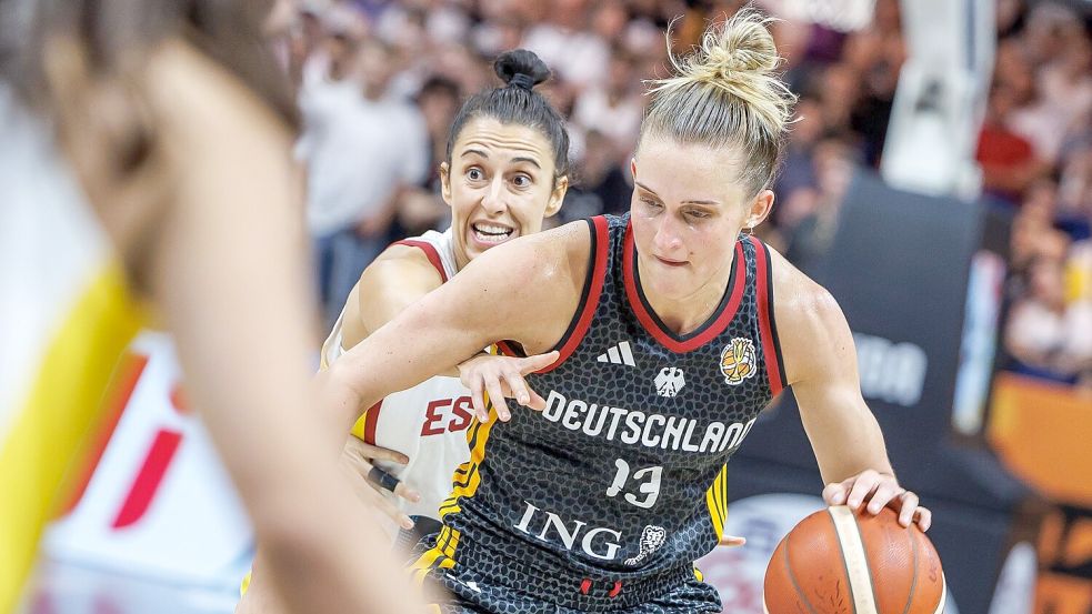 Leonie Fiebich war beste deutsche Werferin, konnte die klare Niederlage aber nicht verhindern. Foto: Andreas Gora