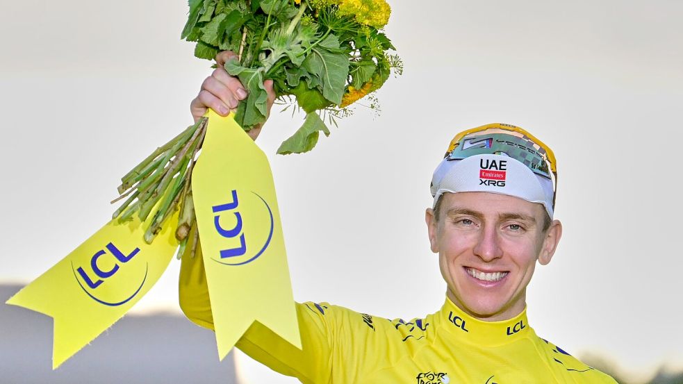 Bleibt dem UAE-Team noch lange erhalten: Rad-Superstar Tadej Pogacar. Foto: Bernard Papon