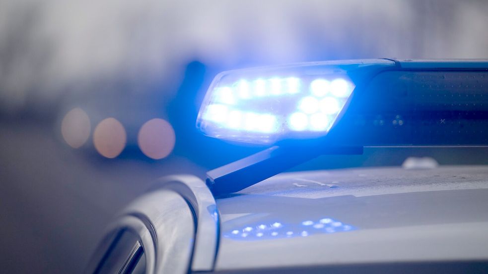 Ein Blaulicht blinkt an einem Polizeiauto. (Symbolbild) Foto: Marijan Murat