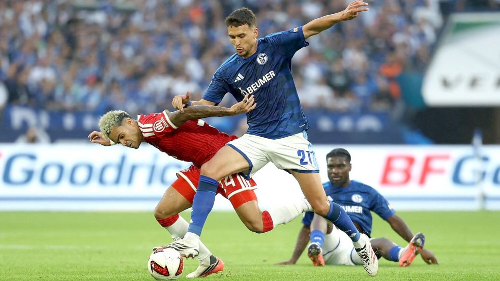 Die Schalker Spieler warfen sich im ersten Bundesliga-Heimspiel seit mehr als drei Jahren in fast jeden Zweikampf. Foto: Fabian Strauch