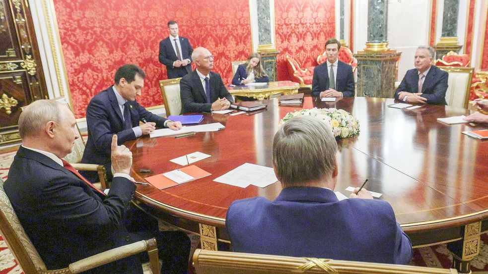 Der Kremlchef hatte Kushner und Witkoff den ganzen Tag warten lassen. Foto: Uncredited