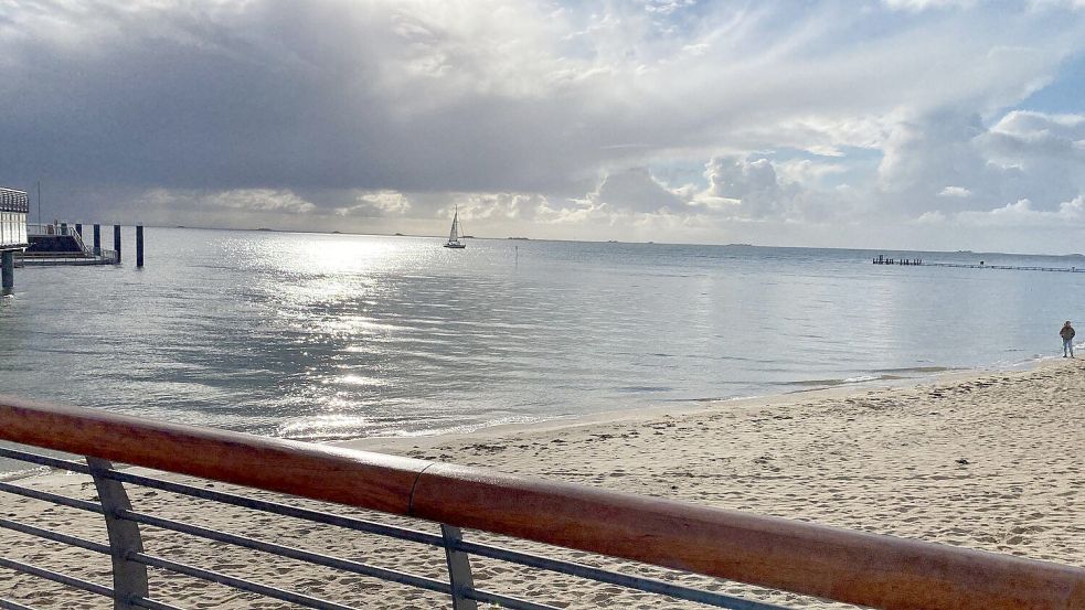 Wenn es still wird am Strand. Eine Aufnahme der Leserin Claudia Werner über ihre Ferienzeit auf Föhr. Foto: Privat
