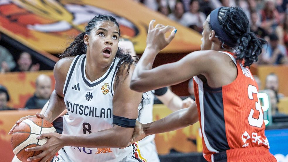 Nyara Sabally zeigte gegen Japan ihren Wert für das deutsche Team. Foto: Andreas Gora