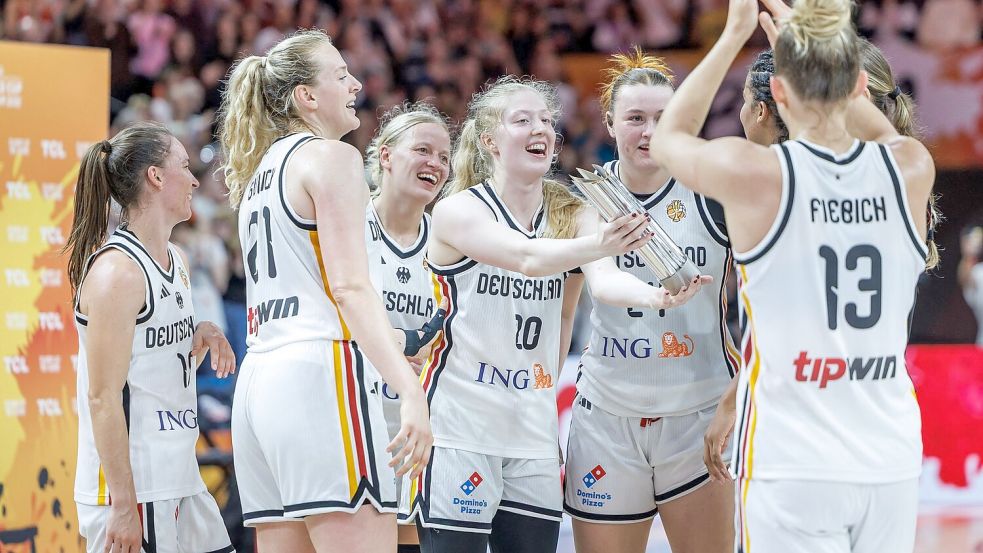 Mit dem Sieg gegen Japan sind die deutschen Basketballerinnen im WM-Turnier angekommen. Foto: Andreas Gora
