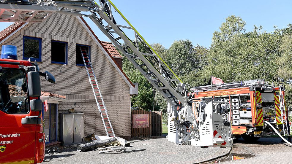 Die Feuerwehr war am Montag in Remels im Einsatz. Foto: Melchert Stromann