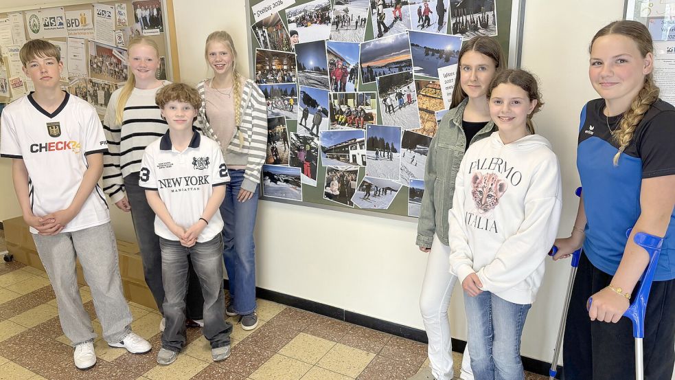 Sie sind Steibis-Fans (von links): Lars Breithaupt, Ylvie Mannott, Jona Rietscher, Hella Hippen, Mathilde Hüffmeier, Daja van Hettinga und Kea Mennen. Foto: Aiko Recke