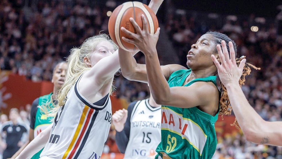 Frieda Bühner hatte mit vielen Dreiern großen Anteil am deutschen Erfolg. Foto: Andreas Gora