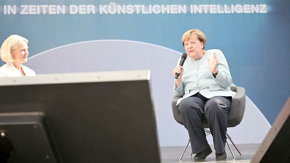 Angela Merkel sieht KI positiv, hat aber auch Bedenken. Foto: Wolf von Dewitz/dpa