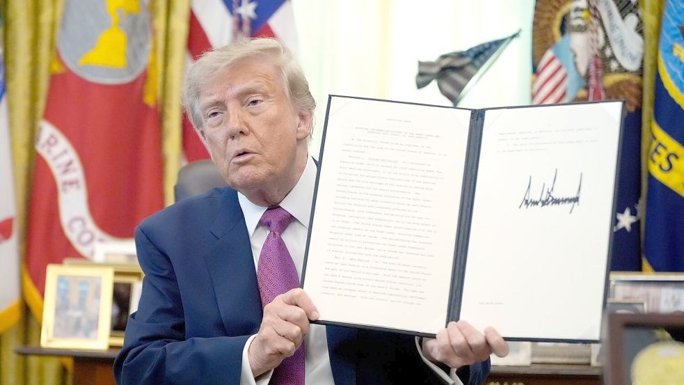 Trump brachte am Wochenende die Idee auf, aus dem US-Bundesstaat New Mexico könnte „New America“ werden. (Archivbild) Foto: Manuel Balce Ceneta