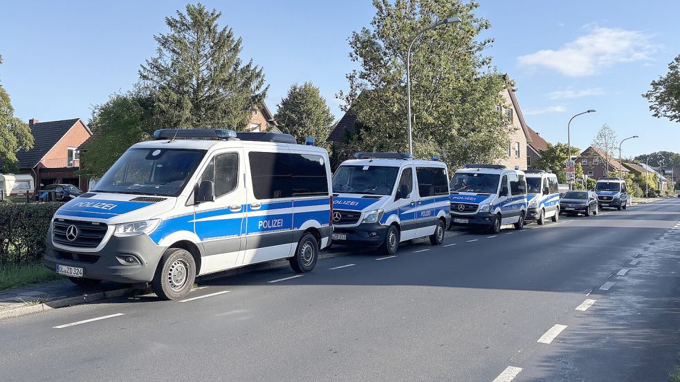 Die Polizei war mit mehreren Fahrzeugen im Einsatz. Foto: privat