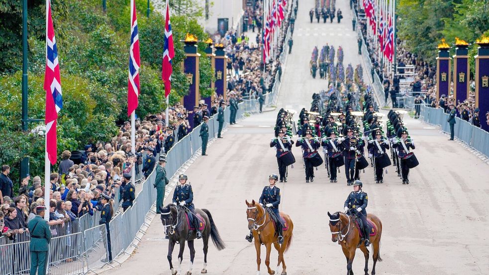 Norwegen sagt seinem langjährigen König Harald V. Lebewohl. Foto: Ole Berg-Rusten/NTB Scanpix/AP/d
