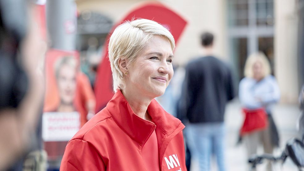 Die CDU muss fürchten, im Duell von SPD-Ministerpräsidentin Manuela Schwesig mit der AfD auf der Strecke zu bleiben. Foto: Markus Scholz