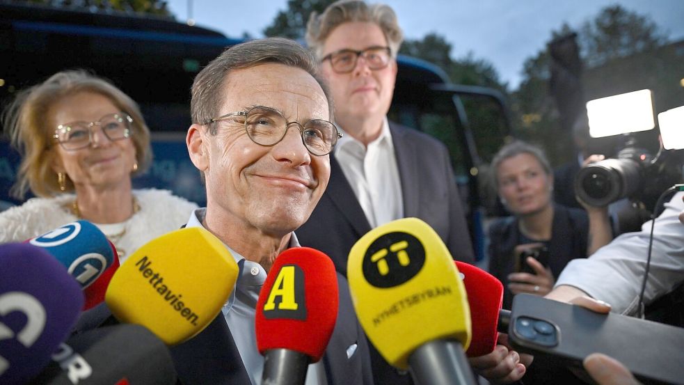 Der schwedische Ministerpräsident Ulf Kristersson hat noch Chancen, sein Amt zu behalten. Foto: Christine Olsson/TT News Agency/