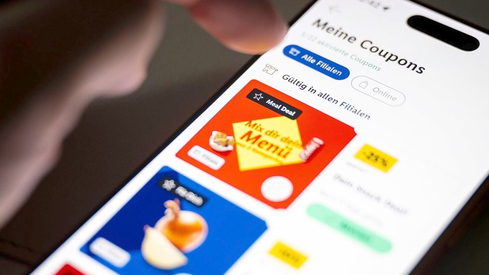 Lidl ködert Kunden in seiner App mit zusätzlichen Rabattaktionen. Foto: Philip Dulian
