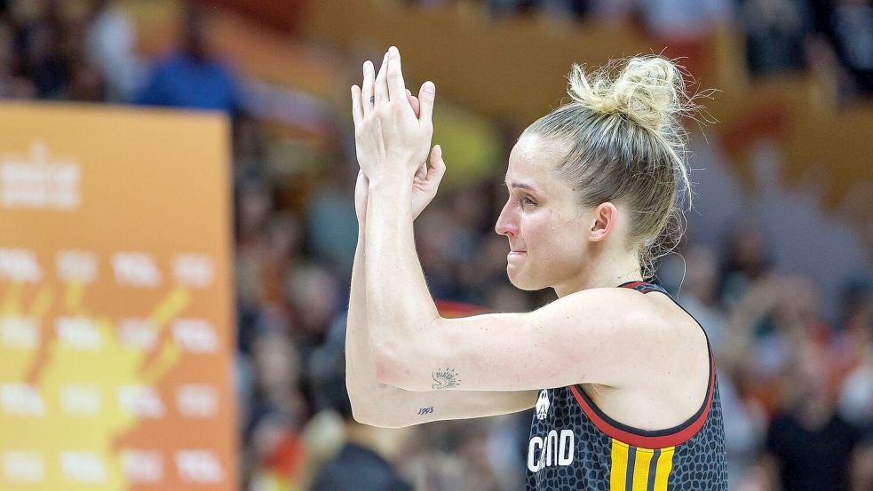Die deutsche Topspielerin Leonie Fiebich vergoss nach Platz vier Tränen. Foto: Andreas Gora