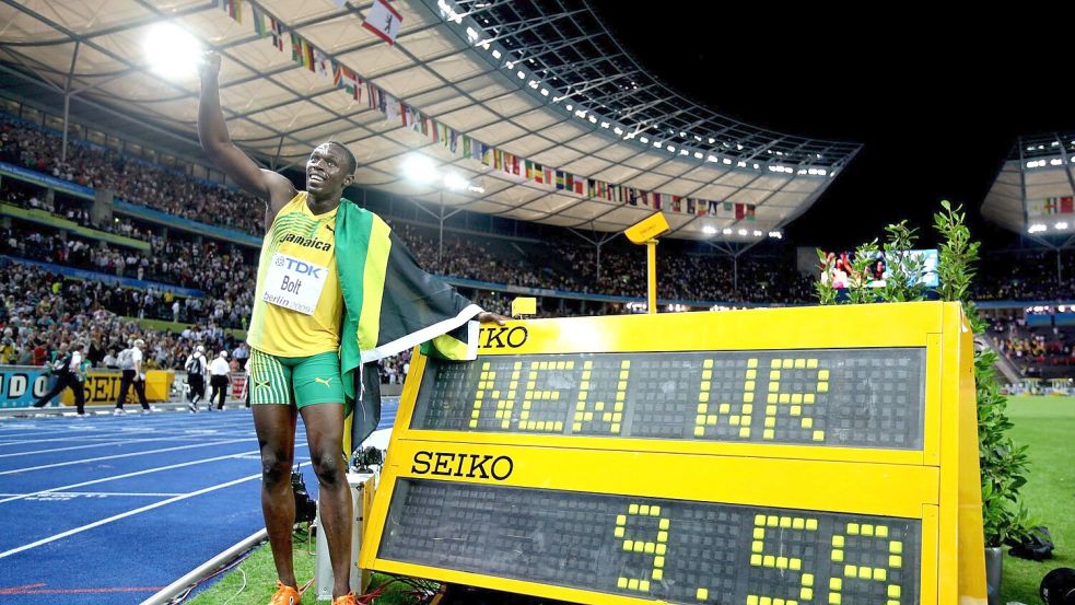 Lief in Berlin Weltrekord: Sprint-Legende Bolt. (Archivbild) Foto: Kay Nietfeld/epa/dpa