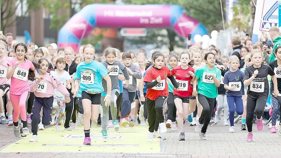 Selbst die Kleinsten können beim Citylauf Leer um den Sieg kämpfen. Foto: Doden/Archiv