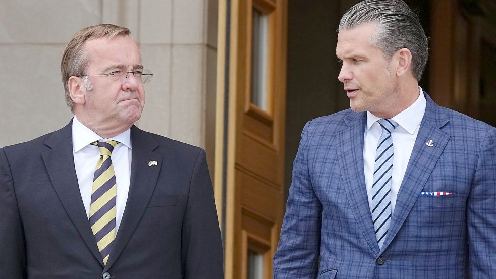 Pistorius trifft seinen US-Kollegen Hegseth im Pentagon. Foto: Kay Nietfeld/dpa