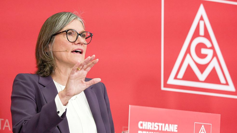 Die Chefin der IG Metall, Christiane Benner, kritisiert die Arbeitgeber scharf (Foto: Archiv) Foto: Hannes P Albert/dpa