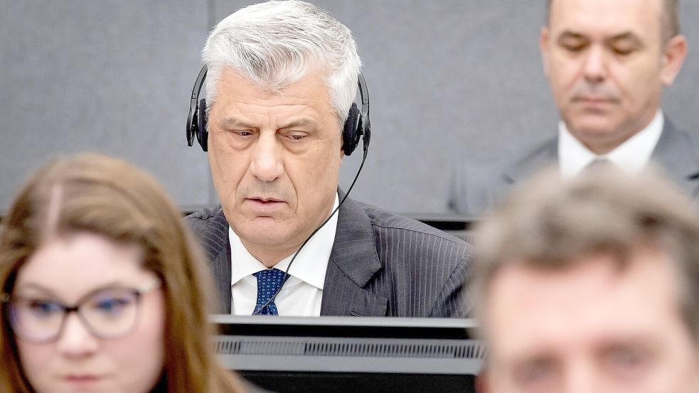 Hashim Thaci wurde zu einer langen Haftstrafe verurteilt. (Archivbild) Foto: Koen van Weel/Pool ANP/AP/dpa