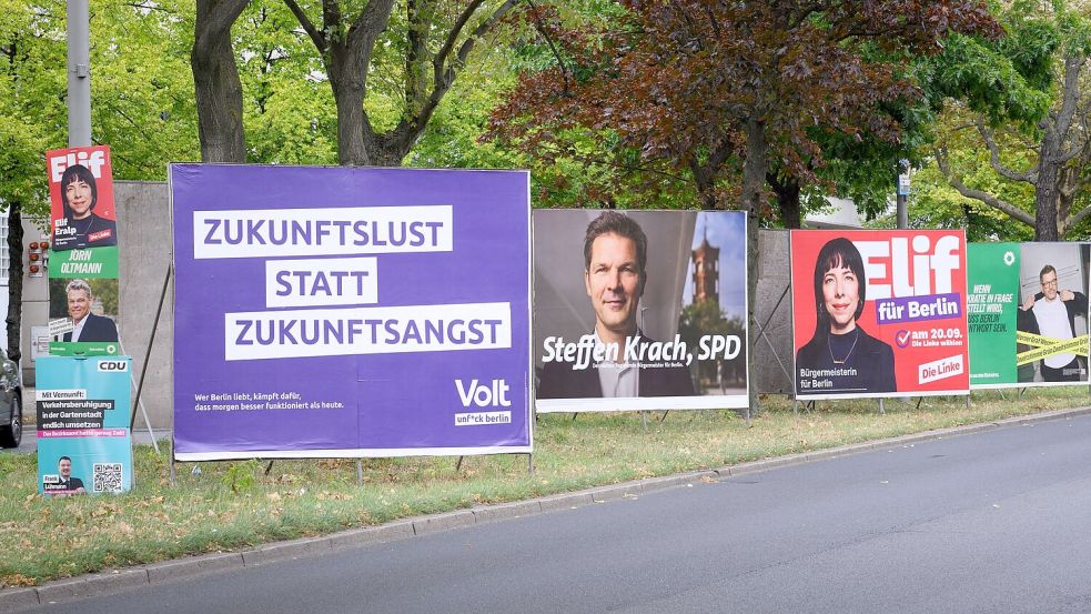 Der Wahlkampf ist überall in Berlin präsent. (Archivbild) Foto: Bernd von Jutrczenka