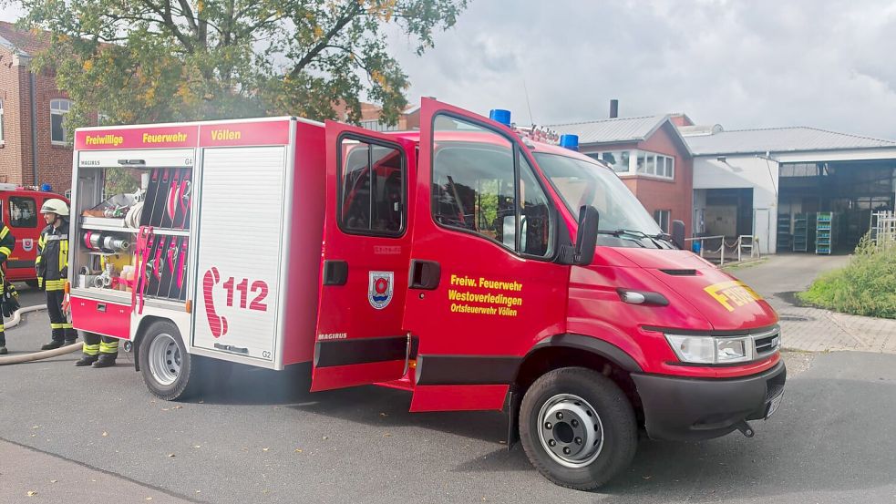 Die Feuerwehr war schnell am Einsatzort in Völlen. Foto: Feuerwehr Westoverledingen/Markus Bruns