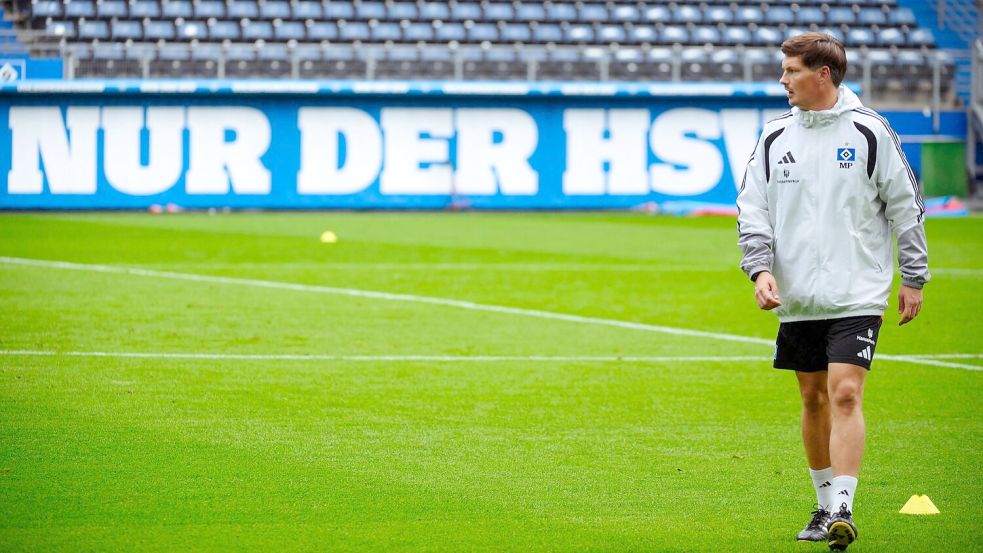 Hat weiter das Sagen beim HSV: Trainer Merlin Polzin. Foto: Gregor Fischer