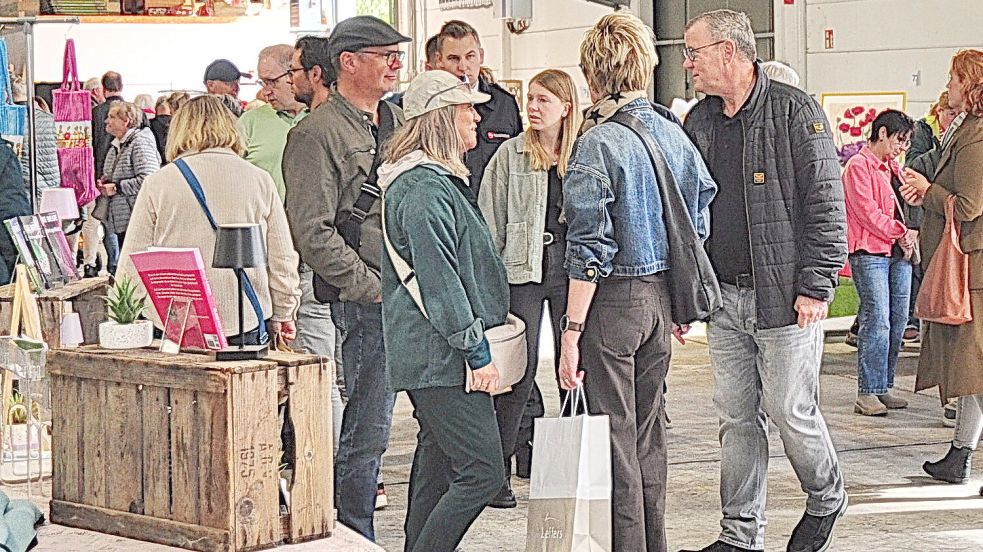 Der Hobby- und Kreativmarkt war gut besucht. Foto: Bodo Wolters