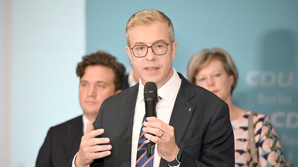CDU-Spitzenkandidat Stefan Evers muss eine Niederlage einstecken.  Foto: Bernd von Jutrczenka/dpa