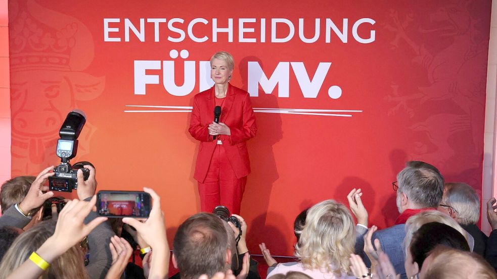 Schwesig hat trotz Aufholjagd wohl knapp nicht gewonnen.   Foto: Bernd Wüstneck/dpa