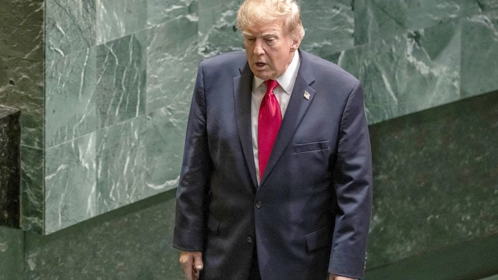 Vertreter der USA und des Irans haben sich am Rande der UN-Generaldebatte in New York getroffen - sagt US-Präsident Donald Trump. Foto: Michael Kappeler/dpa
