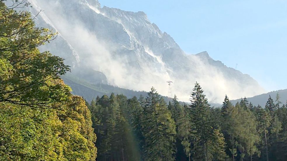 Das Gestein auf der Zugspitze wird vom Permafrost zusammengehalten. Taut dieser auf, fehlt der „Kleber“. Foto: Dominik Bartl/dpa