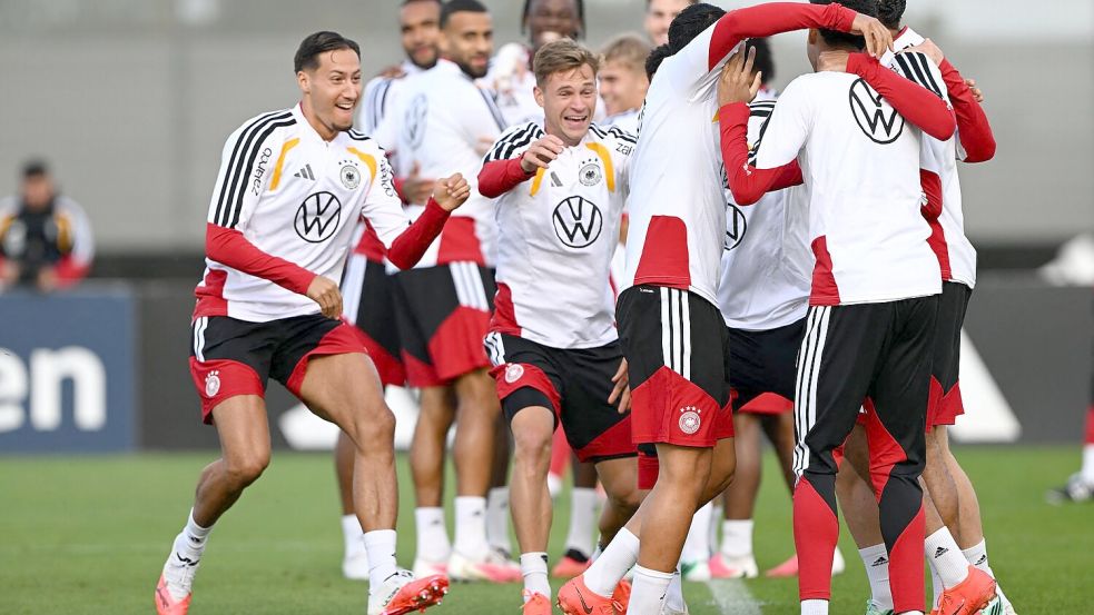 „Spaß unter Druck“, den sollen Deutschlands Fußballer ausstrahlen. Foto: Federico Gambarini/dpa