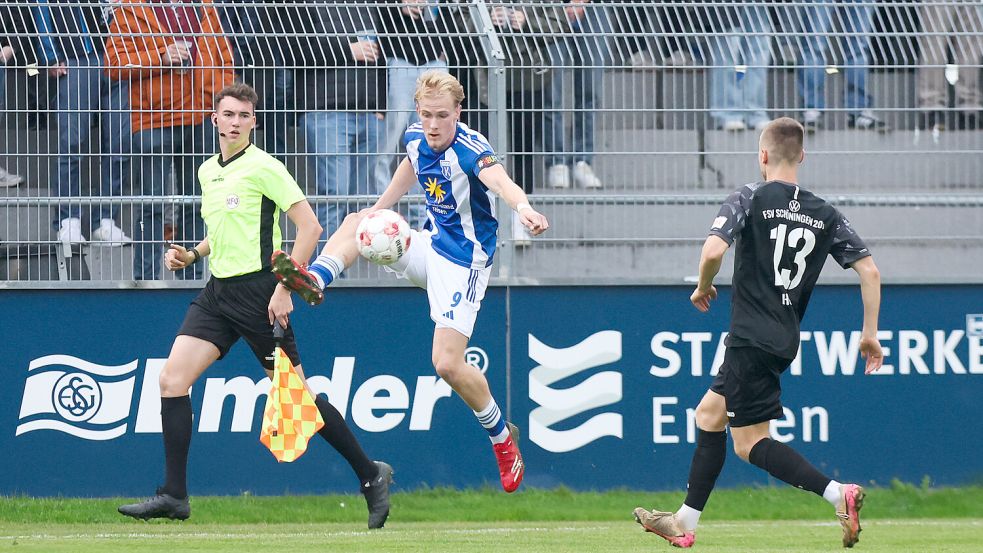 Theo Schröder tritt mit Kickers Emden am Samstag bei seinem Ex-Verein St. Pauli II an. Foto: Jens Doden/Emden