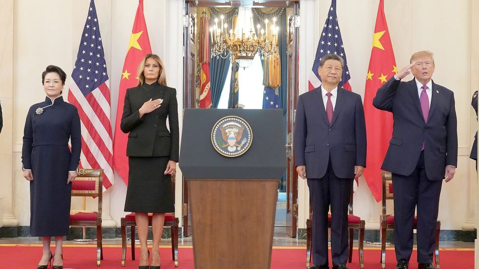 Trump und Xi haben sich im Weißen Haus getroffen.  Foto: Jacquelyn Martin/AP/dpa