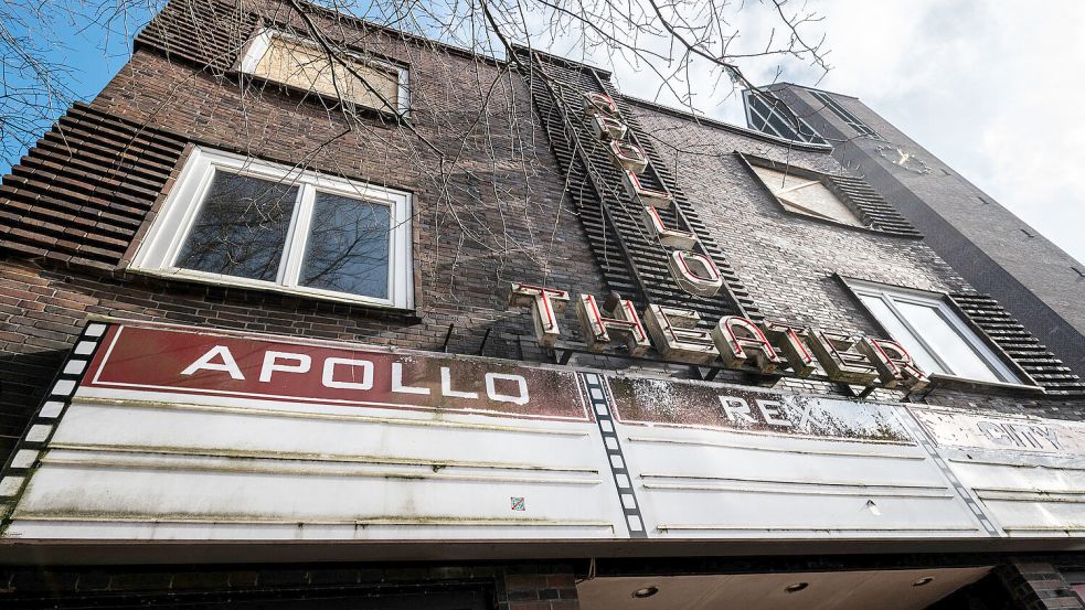 Das Apollo-Theater schloss am 31. Juli 2009. Seitdem ist das Gebäude weitgehend ungenutzt. Foto: Klaus Ortgies/Archiv