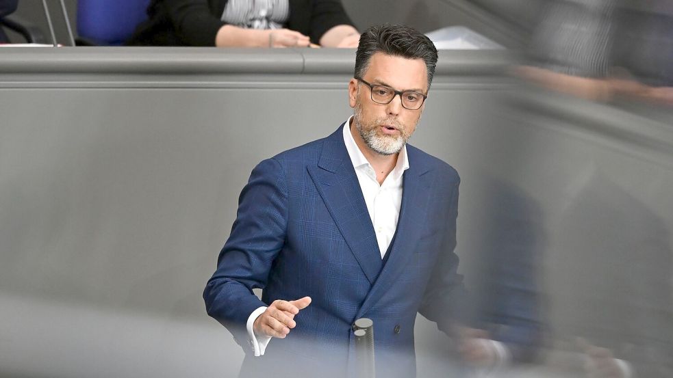 Robin Wagener ist Verteidigungspolitiker der Grünen-Bundestagsfraktion. (Archivfoto) Foto: Elisa Schu/dpa