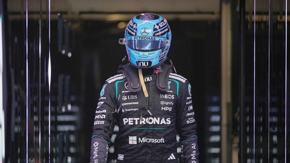 George Russell erhöht den Druck auf seinen Mercedes-Teamkollegen. Foto: Pavel Bednyakov/AP/dpa