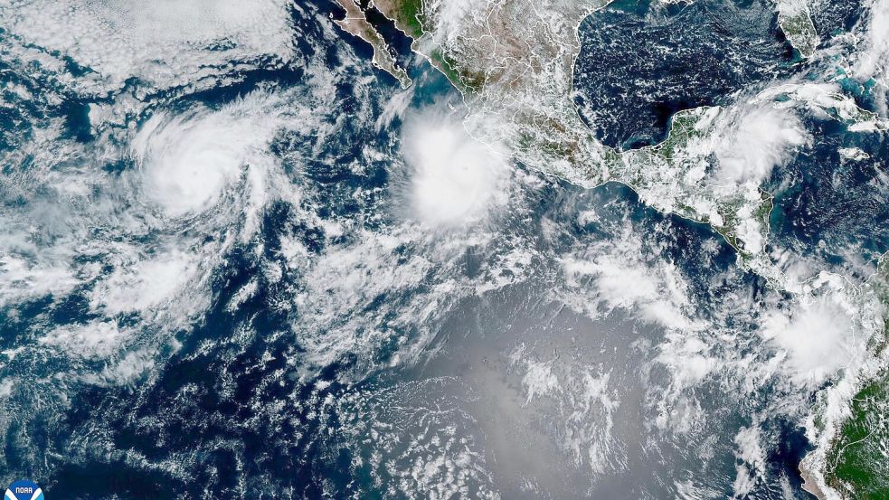 Im Ostpazifik ist die diesjährige Hurrikansaison sehr aktiv. Im Atlantik ist sie dagegen ruhig. Foto: Uncredited/NOAA/AP/dpa
