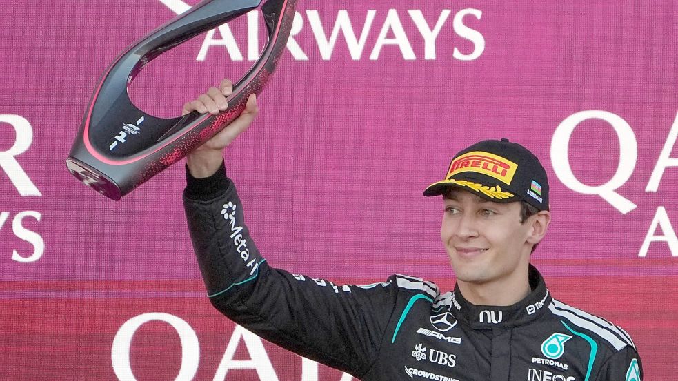 George Russell gibt den WM-Titel nicht auf. Foto: Darko Bandic/AP/dpa